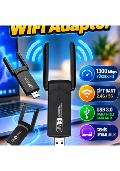 Ac1200 Usb Wifi Adaptör Taşınabilir Kablosuz Bağlantı Çözümü 92635461