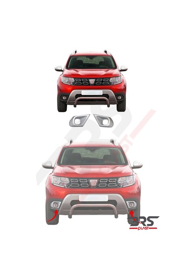 Dacia Duster Uyumlu 2018-2024 Abs Sis Çerçevesi 2 Parça Mat Gri