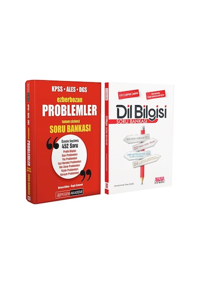 Pegem Kpss Ales Dgs Problemler Ezberbozan Ve Akm Dil Bilgisi Soru Bankası Seti 2 Kitap