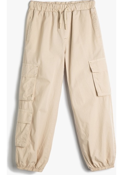 Koton Jogger Kargo Pantolon Pamuklu Beli Bağlamalı Cepli Bej 4skb40085tw 4SKB40085TW052 Ekru Koton Jogger Kargo Pantolon Pamuklu Beli Bağlamalı Cepli Bej 4skb40085tw 4SKB40085TW052 Ekru