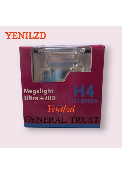 H4 Ampul Performans Ampulü Ultra Vision +%200 Fazla+%20 Beyaz