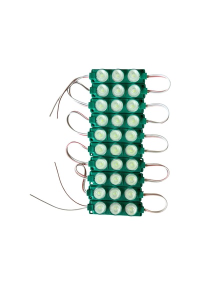 Parmak Led 12v 3 Çipli Mercekli Yeşil