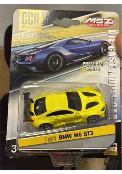 Cca Bmw M6 Gt3 Sarı 1/64 Model Araba