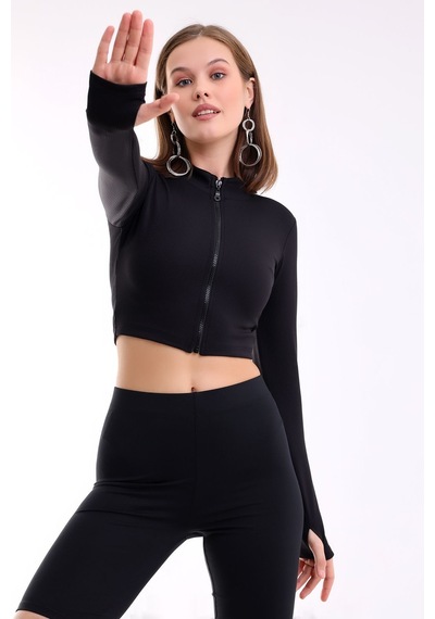 Winmoda34 Kadın Dalgıç Takım Likralı Spor Önden Fermuar Detaylı Kısa Taytlı Uzun Kol Parmak Geçmeli Model Kf-siyah Winmoda34 Kadın Dalgıç Takım Likralı Spor Önden Fermuar Detaylı Kısa Taytlı Uzun Kol Parmak Geçmeli Model Kf-siyah