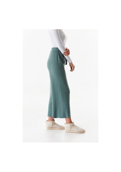 Fullamoda Basic Fitilli Beli Lastikli Pantolon 25kgb7155205438-su Yeşili Su Yeşili