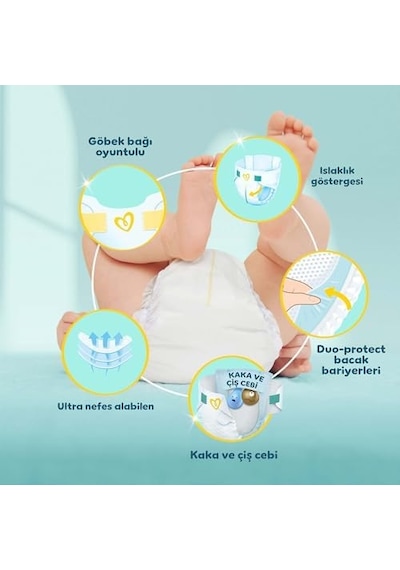 Bebek Bezi Premium Care 2 Numara 60 Adet Ekonomik Paket