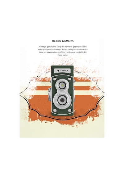 Torima CMR44 Mini Retro Dijital Fotoğraf Makinesi Yeşil