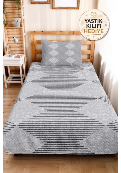 Gri Geometrik Genç Odası Tek Kişilik Pike Takımı - Antrasit Çizgili 160x220 Cm Kapitone Yatak Örtüsü Mercansı Kahve Serabı Gri Geometrik Genç Odası Tek Kişilik Pike Takımı - Antrasit Çizgili 160x220 Cm Kapitone Yatak Örtüsü Mercansı Kahve Serabı