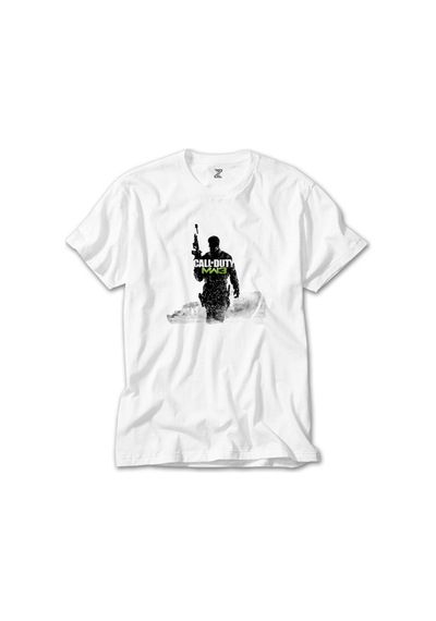 Call Of Duty Silhouette M3 Beyaz Tişört Beyaz