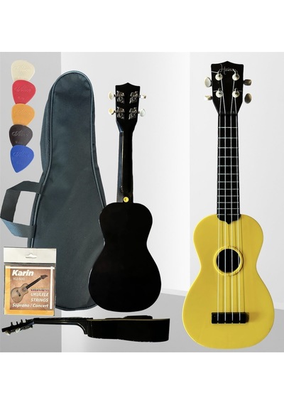 4 Telli Ukulele Sarı Çanta,pena,tel