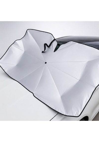 360 Derece Dönebilen Saplı Ve Yırtmaçlı Büyük Boy Araba Şemsiyesi 140x126x80 Cm