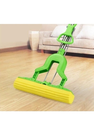 Royaleks Kendinden Sıkmalı Mikrofiber Mop Kovasız Sıkma Aparatlı Sünger Paspas Kelebek Yer Silme Aparatı