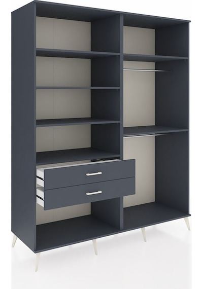 Kronos Gardrop 6 Raflı 2 Çekmeceli 2 Askılı 176x59x221 Antrasit-antrasit Antrasit Kronos Gardrop 6 Raflı 2 Çekmeceli 2 Askılı 176x59x221 Antrasit-antrasit Antrasit