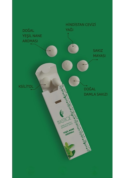 Yeşil Nane Aromalı Sakız 20g X 2 Adet