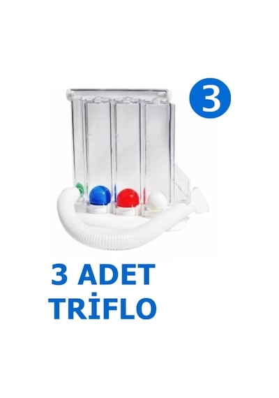 Triflo Solunum Egzersiz Cihazı Nefes Egzersiz Aleti 3 Top x 3