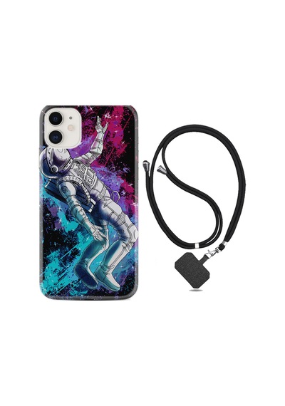 Apple Uyumlu iPhone 11 Kılıf Boyun Askılı Astronot Signs 1753