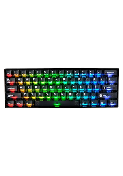 Akko Monsgeek Fun60 Max Black Hall Effect Glare Manyetik Switch 8k Hz Argb Kablosuz Hotswap Türkçe Gaming Klavye