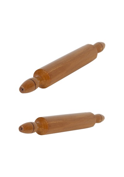 Ahşap Vernikli 48cm Sabit Büyük Boy Merdane Ahşap