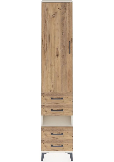 Arges Dolap 3 Raflı 4 Çekmeceli Tek Askılı 44x30x221 Aytaşı-çam Aytaşı