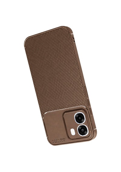Uryport Oppo Oppo A6t 5g Auto Focus Karbon Kapak - Kahverengi