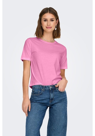 Only Jdy Jdyrex Kadın Bluz Kısa Kollu Günlük Pembe