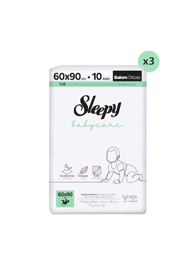 Sleepy Babycare Bebek Bakım Örtüsü 60 x 90 CM 3 x 10 30 Adet
