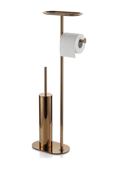 Kobos Nova Hareketli Wc Set Yuvarlak Parlak Bakır Kbw-836-1rs