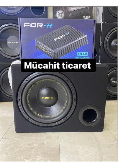 Forx 30cm Bass 1200w 300rms Forx 4kanallı Anfi 2400wat