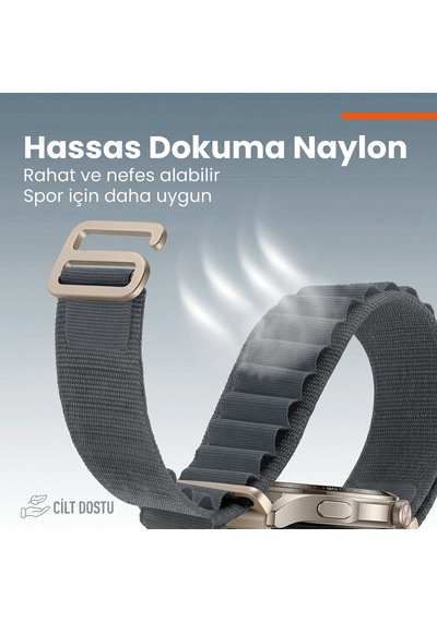 Caseonn Haylou Gst Lite Kordon Titanyum G-kancalı Alpin Kumaş Kayış Yeşil