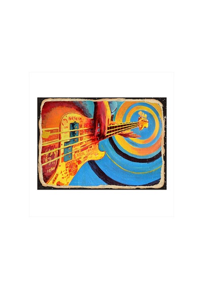 Bedeko Bas Gitarist Mdf Poster 50cm X 70cm
