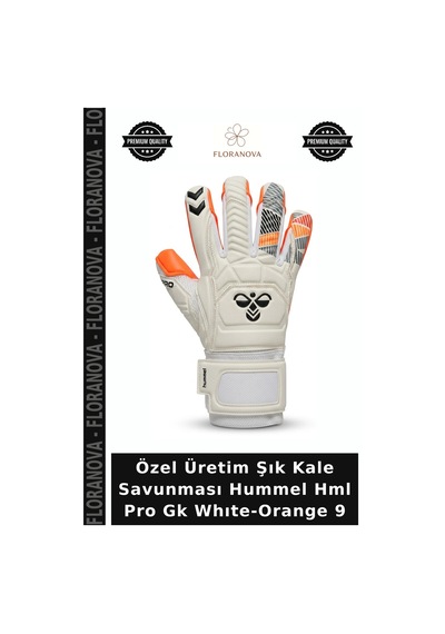 Floranova Özel Üretim Şık Kale Savunması Hummel Hml Pro Gk Whıte-orange 9 Çok Renkli
