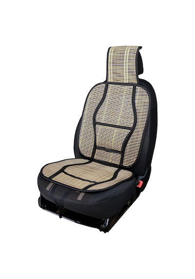 Oto Hasır Bambu Minder Ön Siyah İkili Takım Bel Destekli Terletmez Wf-1021-2