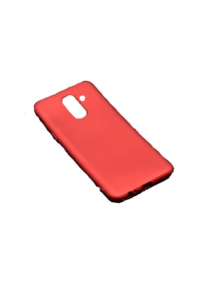 Zore Galaxy A6 Plus 2018 İle Uyumlu Premier Silikon Kılıf Kırmızı