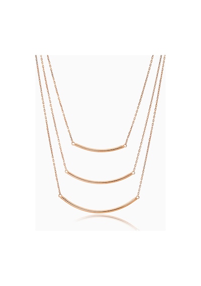 Kuyumcudukkani Eğimli Çubuk Süslü Kolye-37239-r Rose Gold