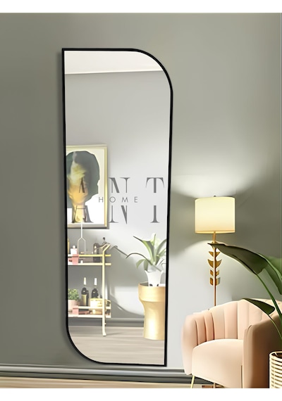 Nice Boy Aynası 120x40 Konsol Aynası, Dresuar Aynası, Asimetrik Ayna 120 X 40 Siyah Anthomeno8s1 Siyah