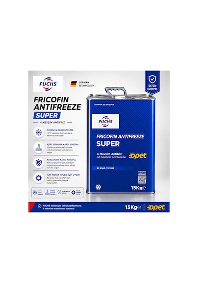 Opet Super Antifriz 15 Kg 4 Mevsim Mavi Konsantre Antifriz