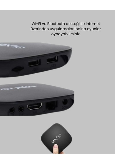 Mey Najmaddin Mx Box S 4k Android Tv Box Google Asistan, Dolby Ses, 8 Gb Hafıza, Chromecast Desteği Najmaddin