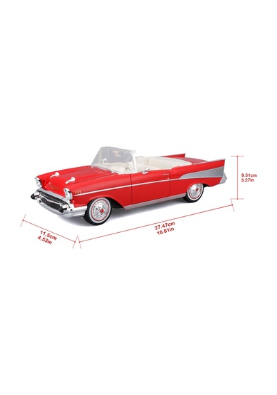 1957 Chevrolet Bel Air Convertible Model Araba 31476 Kırmızı