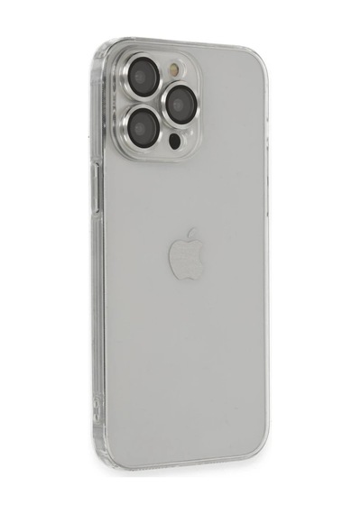Apple İphone 13 Pro Max Kılıf Luko Lens Silikon - Gümüş 0.2M-Çok Renkli
