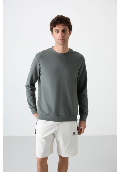 Tommy Life Çağla Basic O Yaka Rahat Form Erkek Sweatshirt - 88053 Çağla