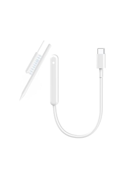 Apple Pencil 2. Nesil İle Uyumlu Masaüstü Manyetik Type-c Şarj Cihazı Beyaz 35cm Kablo Uzunluğu İpad Pencil Kalem İle Uyumlu Manyetik Şarj Kablosu