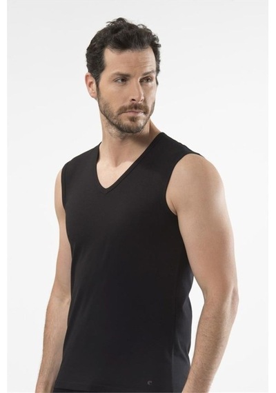 Cacharel 1304 Spor Erkek V Yaka - Siyah