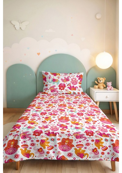 Evimde Bambaşka Pembe Fil Kız Çocuk Pike Takımı - Çiçekli Pastel Bebek Odası Mevsimlik Yatak Örtüsü - 160x220 CM Evimde Bambaşka Pembe Fil Kız Çocuk Pike Takımı - Çiçekli Pastel Bebek Odası Mevsimlik Yatak Örtüsü - 160x220 CM