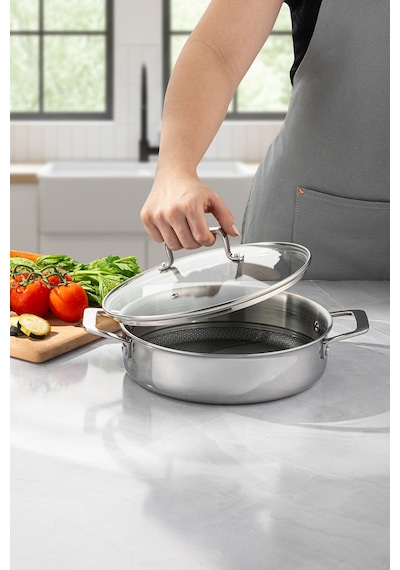 Emsan Pro Tri Ply Karnıyarık Tencere Çelik 24 Cm Gümüş