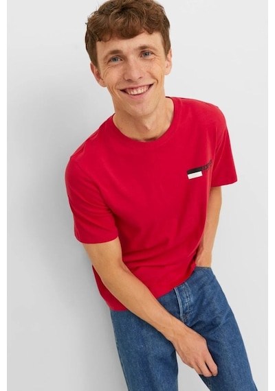 Jack & Jones Göğüs Baskılı Tişört - Corplogo 12233999 True Red Lacivert