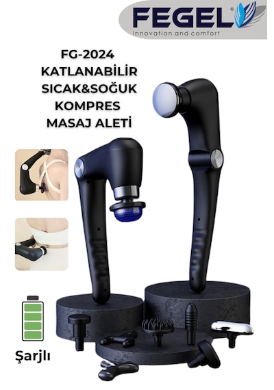 Fg-2024 Profesyonel Katlanabilir Sıcak & Soğuk Masaj Aleti Siyah