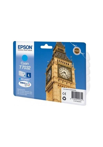 Epson T7032 Cyan Mavi 800 Sayfa Mürekkep Kartuş T70324010