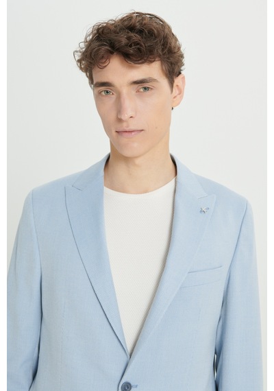 AC&Co / Altınyıldız Classics Erkek Acık Mavı Slim Fit Dar Kesim Kırlangıç Yaka Blazer Ceket Acık Mavı AC&Co / Altınyıldız Classics Erkek Acık Mavı Slim Fit Dar Kesim Kırlangıç Yaka Blazer Ceket Acık Mavı