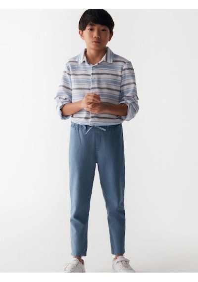 Nk Kids Erkek Çocuk Pamuklu Beli Lastikli Pantolon-13825-indigo İndigo