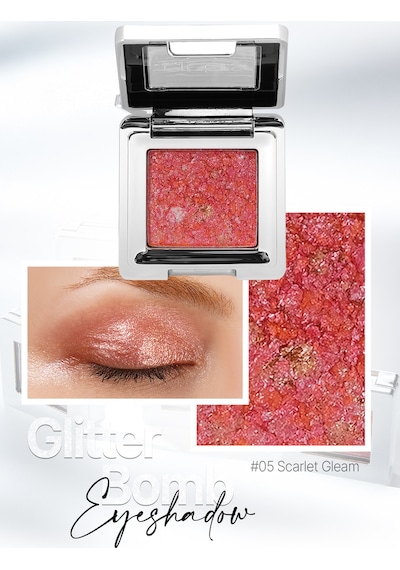 Mücevher Parlaklığında Yoğun Pigmentli Tekli Far Cre'ars Glitter Bomb Eyeshadow 05 Scarlet Gleam 30505833